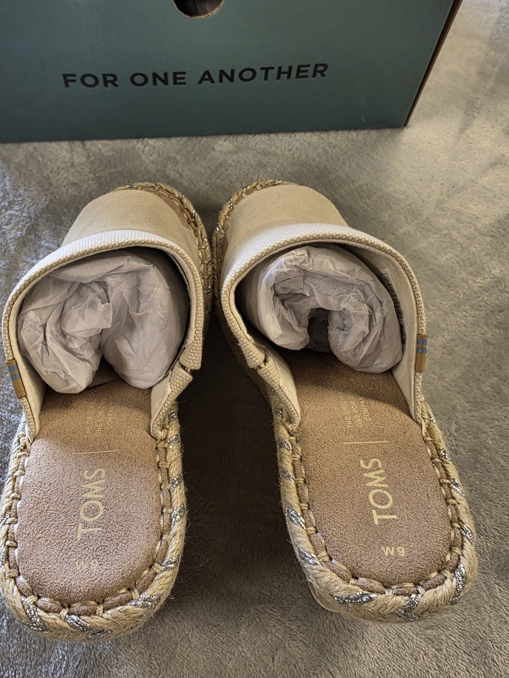 TOMS Women's Cream Monica Mule Slide Sandals